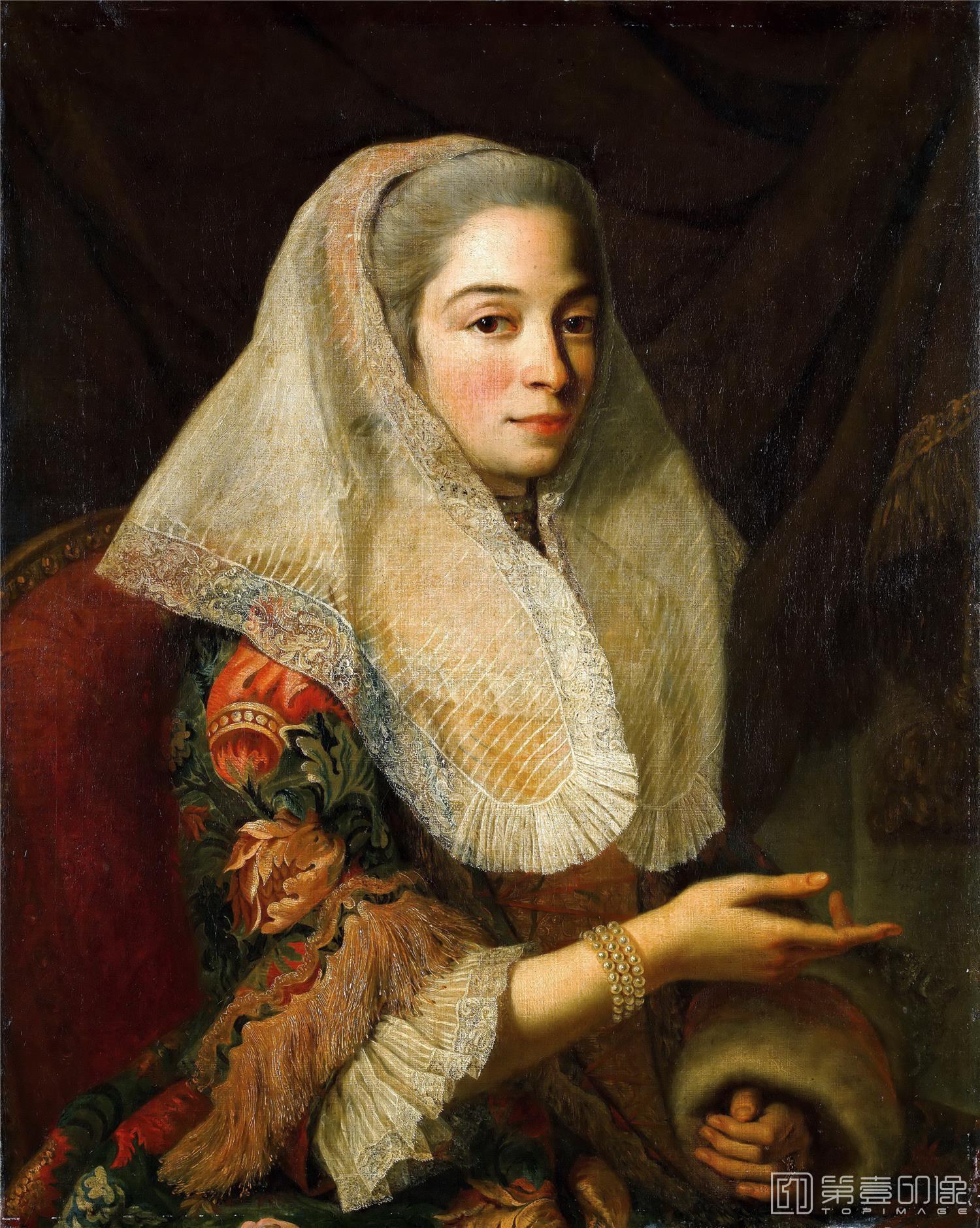 油画-卢浮宫-Antoine de FavrayPortrait of a Young Maltese Woman-0166